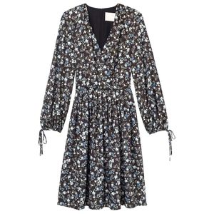 Gal Meets Glam Hope Satinique Tie Cuff Dress